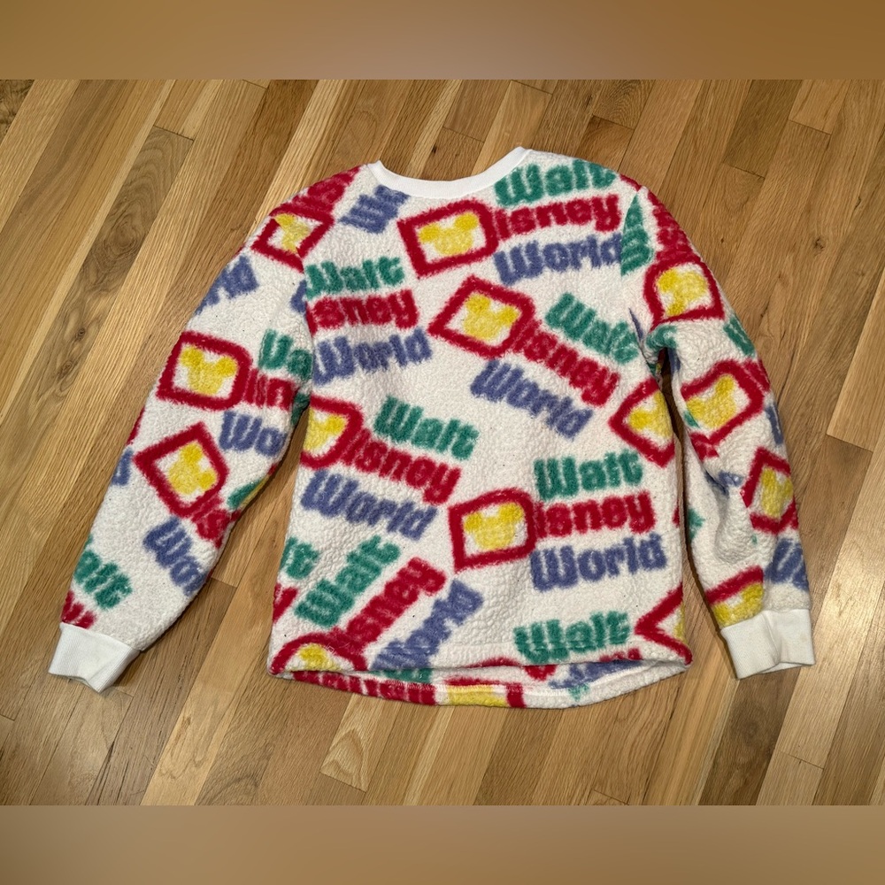 Disney Women's Colorful Logo Fleece Top